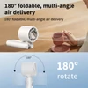 Kép 9/18 - WT21 hordozható kézi ventilátor, 3600mAh akkumulátor, nagy sebességű motor, 180°-ban hajtható, LED kijelző, 100 fokozat - Fehér