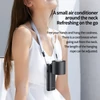 Kép 12/18 - WT21 hordozható kézi ventilátor, 3600mAh akkumulátor, nagy sebességű motor, 180°-ban hajtható, LED kijelző, 100 fokozat - Fehér
