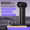 Kép 4/8 - GY01 Hurrikán nagysebességű kézi ventilátor, 4 fokozat, 30 m/s erős szél, 90 000RPM motor, 2000mAh - Fehér