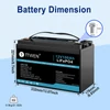 Kép 4/7 - TTWEN 12V 100Ah LiFePO4 akkumulátor, 1280Wh, 4000+ ciklus, Bluetooth 5.0, lakókocsihoz, hajóhoz, kempinghez