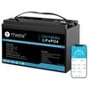 Kép 1/7 - TTWEN 12V 100Ah LiFePO4 akkumulátor, 1280Wh, 4000+ ciklus, Bluetooth 5.0, lakókocsihoz, hajóhoz, kempinghez