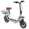 Kép 3/7 - iScooter i12 elektromos roller üléssel, hátsó kosárral, 500W, 36V 7,5Ah, 12" gumi, 25km/h, 35km, dupla fék - Zöld