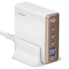 Kép 2/10 - Toocki 140W GaN USB töltő, 5 az 1-ben gyorstöltés, LED kijelző, iPhone/Xiaomi/laptophoz – Fehér
