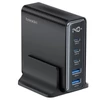 Kép 3/11 - Toocki 140W GaN USB töltő, 5 az 1-ben gyorstöltés, LED kijelző, iPhone/Xiaomi/laptophoz – Fekete