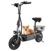 Kép 1/9 - iScooter F2 elektromos roller üléssel, hátsó kosárral, 500W motor, 36V 7.8Ah akkumulátor, 10" gumi, 30km/h, 30km hatótáv