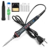 Kép 1/8 - Handskit 927 90W forrasztópáka készlet, állítható 180-480°C, LED kijelző, 5 hegy, ón, állvány