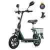 Kép 1/10 - TWOFISH M5 PRO-E EEC tanúsított elektromos robogó üléssel, kosárral, 500W motor, 48V 13Ah, 40km/h, 30km hatótáv - Zöld