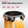 Kép 11/19 - Zeblaze Stratos 4 strapabíró okosóra, 1,43" AMOLED, 6 műholdas GPS, egészségfigyelés, 170+ sportmód, 60 napos üzemidő, BT hívás – Fekete