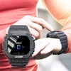 Kép 5/5 - LOKMAT OCEAN okosóra Bluetooth, 1.14" TFT érintőkijelző, pulzus- és vérnyomásmérő, 5 ATM vízálló, 170mAh akkumulátor - piros