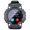 Kép 2/6 - LOKMAT ATTACK Bluetooth okosóra 1.28" TFT érintőkijelző, pulzus- és vérnyomásmérő, IP68 vízálló, 25 nap készenlét - fekete