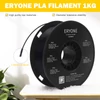 Kép 4/5 - ERYONE PLA 3D nyomtató filament 1.75mm, ±0.03mm, 1kg tekercs – Jet Black - fekete