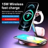 Kép 3/8 - 3 az 1-ben Magsafe vezeték nélküli töltő iPhone 13-hoz - fekete