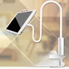 Kép 3/3 - Állítható, 360°-os hattyúnyak telefon/tablet tartó ágyhoz, 80 cm, fehér – rugalmas, csíptetős állvány