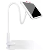 Kép 1/3 - Állítható, 360°-os hattyúnyak telefon/tablet tartó ágyhoz, 80 cm, fehér – rugalmas, csíptetős állvány