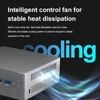 Kép 8/11 - AOOSTAR N9N Pro Mini PC, Intel Core i3-N305, 8 mag, akár 3.8GHz, 16GB RAM, 512GB SSD, HDMI+DP, 4K, WiFi 5, BT 4.2, USB, RJ45, jack