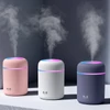 Kép 4/5 - 300 ml kreatív párásító színes LED-del, USB, asztali, autós, otthoni használatra - szürke