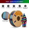 Kép 6/7 - Eryone selyem csavart szivárvány pla filament 1kg – vortex (piros&kék&zöld)