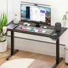 Kép 6/14 - ACGAM állítható magasságú elektromos gamer asztal, LED fénnyel, USB porttal, 140×68 cm - Fekete