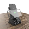 Kép 5/7 - GREEN TIME X7 Vezeték nélküli gyors töltő, ébresztőórás rádió, LED okos digitális asztali Bluetooth hangszóró