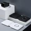 Kép 3/6 - Q500 15W hordozható 2 az 1-ben mágneses vezeték nélküli töltő, összecsukható dokkoló iPhone 12/iWatch-hoz - fehér