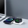 Kép 5/6 - Q500 15W hordozható 2 az 1-ben mágneses vezeték nélküli töltő, összecsukható dokkoló iPhone 12/iWatch-hoz - fehér