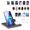 Kép 3/11 - C18 15W 3 az 1-ben összecsukható vezeték nélküli töltőállvány iPhone, Apple Watch, fülhallgatóhoz - fekete