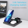 Kép 4/11 - C18 15W 3 az 1-ben összecsukható vezeték nélküli töltőállvány iPhone, Apple Watch, fülhallgatóhoz - fekete