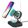 Kép 2/5 - F22 4 az 1-ben mágneses töltőállomás, összecsukható vezeték nélküli töltő iPhone 12/13, Apple Pencil - fekete
