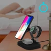 Kép 5/5 - F22 4 az 1-ben mágneses töltőállomás, összecsukható vezeték nélküli töltő iPhone 12/13, Apple Pencil - fekete