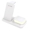 Kép 2/7 - C500 Összecsukható 3 az 1-ben Vezeték Nélküli Töltő, 3 fokozatú éjjeli fénnyel, USB QC3.0 Apple-hez - Fehér