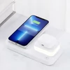Kép 5/7 - C500 Összecsukható 3 az 1-ben Vezeték Nélküli Töltő, 3 fokozatú éjjeli fénnyel, USB QC3.0 Apple-hez - Fehér