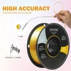 Kép 5/5 - ERYONE két színű selyem PLA nyomtatószál 1,75mm, 1kg, 3D nyomtatóhoz - arany-szürke
