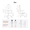 Kép 5/5 - NEWTRAL NT001 ergonomikus szék, adaptív deréktámasz, 3-fokozatú dönthető háttámla, állítható karfa és fejtámla, 5 pozíciós zár, nylon lábkereszt - standard verzió