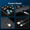 Kép 10/10 - Redragon K598P-KBS TKL RGB Vezeték nélküli Mechanikus Billentyűzet (Bluetooth/2.4GHz/Kábel), Kék switch, Win/Mac