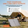 Kép 7/7 - BigBlue SolarPowa 100 TOPCon 100W napelemes panel, PD 45W USB-C, 18W USB-A és MC-4 csatlakozók, IP68 védelem
