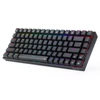 Kép 2/10 - Redragon K629-RGB Phantom mechanikus gamer billentyűzet, 84 gomb, RGB háttérvilágítás, piros switch - fekete