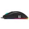 Kép 2/5 - Ajazz AJ390 ultrakönnyű optikai vezetékes egér, RGB világítás, 16000 DPI, 7 gomb, lyukacsos kialakítás