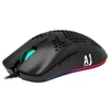 Kép 1/5 - Ajazz AJ390 ultrakönnyű optikai vezetékes egér, RGB világítás, 16000 DPI, 7 gomb, lyukacsos kialakítás