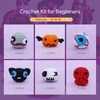 Kép 6/7 - NestledCrafts Halloween horgolókészlet kezdőknek, amigurumi kötőkészlet lépésről lépésre videó útmutatóval – SpookBuds