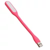 Kép 1/9 - Hordozható USB LED olvasólámpa hajlítható karral, mini éjszakai lámpa laptophoz és számítógéphez – Pink