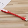 Kép 2/9 - Hordozható USB LED olvasólámpa hajlítható karral, mini éjszakai lámpa laptophoz és számítógéphez – Piros