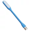 Kép 1/9 - Hordozható USB LED olvasólámpa hajlítható karral, mini éjszakai lámpa laptophoz és számítógéphez – Kék
