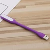 Kép 2/9 - Hordozható USB LED olvasólámpa hajlítható karral, mini éjszakai lámpa laptophoz és számítógéphez – Lila