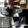 Kép 9/9 - Hordozható USB LED olvasólámpa hajlítható karral, mini éjszakai lámpa laptophoz és számítógéphez – Lila