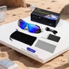 Kép 7/11 - SENBONO QYpro 3 Intelligens Bluetooth kerékpáros napszemüveg, 6 órás üzemidő, AI hangasszisztens, egygombos vezérlés - Fehér-kék