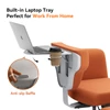 Kép 6/10 - NEWTRAL Freedom-X-FF keresztlábas szék kartámasszal és kerekekkel, dönthető, laptop tálcával, otthoni irodához, relaxhoz - Narancs