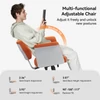 Kép 8/10 - NEWTRAL Freedom-X-FF keresztlábas szék kartámasszal és kerekekkel, dönthető, laptop tálcával, otthoni irodához, relaxhoz - Narancs