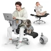 Kép 3/10 - NEWTRAL Freedom-X-FF keresztlábas szék kartámasszal és kerekekkel, dönthető, laptop tálcával, otthoni irodához, relaxhoz - Sötét szürke