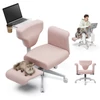 Kép 1/10 - NEWTRAL Freedom-X-FB többtesthelyzetes szék karfával, keresztezett lábas irodai szék laptop tálcával, állítható ergonomikus dönthető szék otthonra – Pink