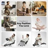 Kép 3/10 - NEWTRAL Freedom-X-FB többtesthelyzetes szék karfával, keresztezett lábas irodai szék laptop tálcával, állítható ergonomikus dönthető szék otthonra – Sötétszürke